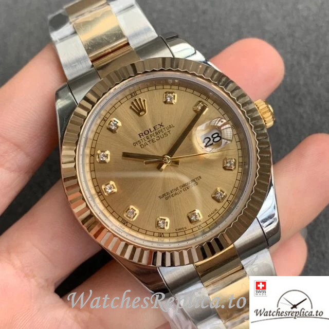 Swiss Rolex Datejust Replica 126333-0011 Stainless steel strap 41MM - WatchesReplica.is