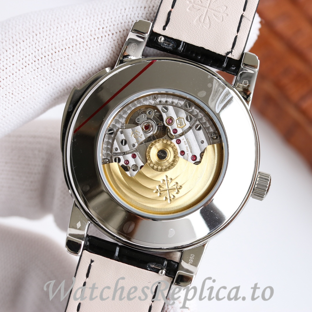 Patek Philippe Replica Complications 5073P Leather strap 42MM - WatchesReplica.is
