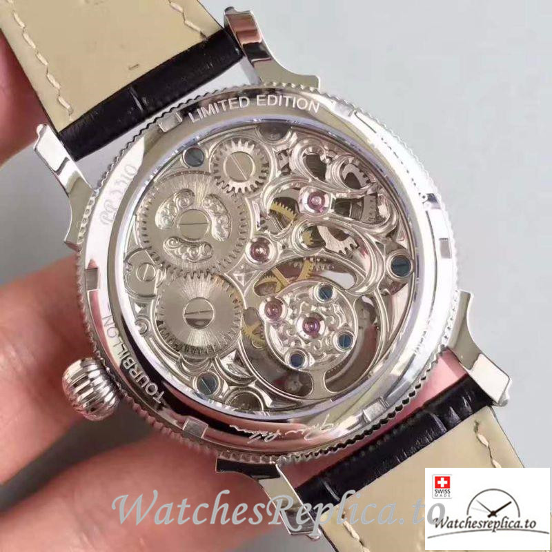 Swiss Patek Philippe Tourbillon Replica Silver Bezel 42MM - WatchesReplica.is
