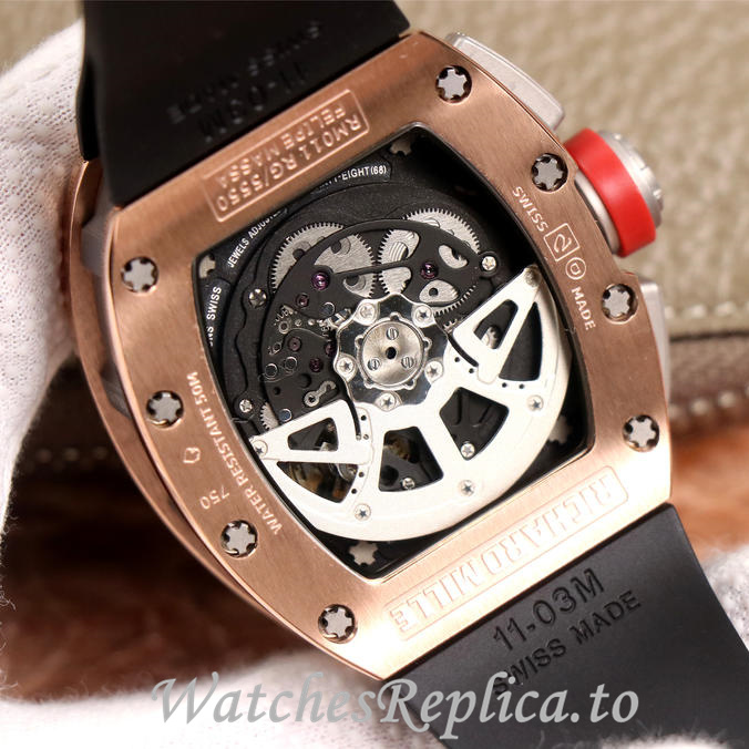 Richard Mille Replica RM011 Rubber strap 50MM - WatchesReplica.is