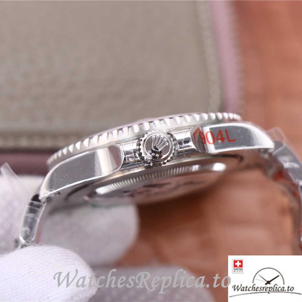 Swiss Rolex Submariner Replica Stainless steel strap 40MM Pink Dial - WatchesReplica.is