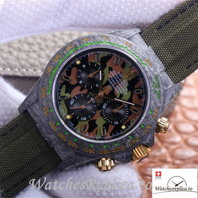 Swiss Rolex Daytona Replica Canvas strap 40MM - WatchesReplica.is