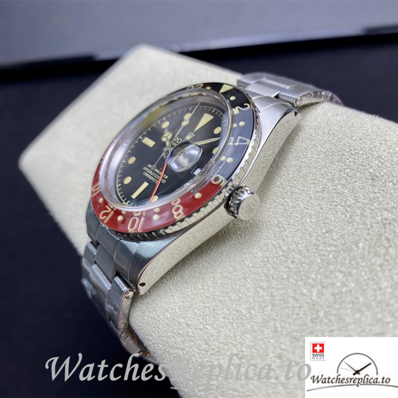 Swiss Rolex GMT Master 16710 Replica Stainless steel strap 40MM - WatchesReplica.is