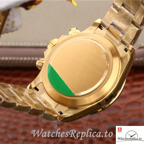 Swiss Rolex Daytona 116508 Yellow Gold strap 40MM - WatchesReplica.is