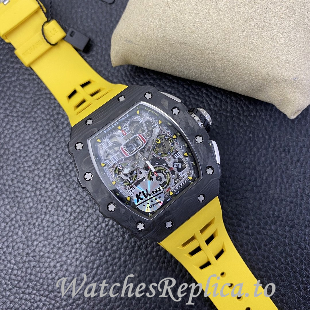 Richard Mille Replica RM-011 Rubber strap 50MM - WatchesReplica.is