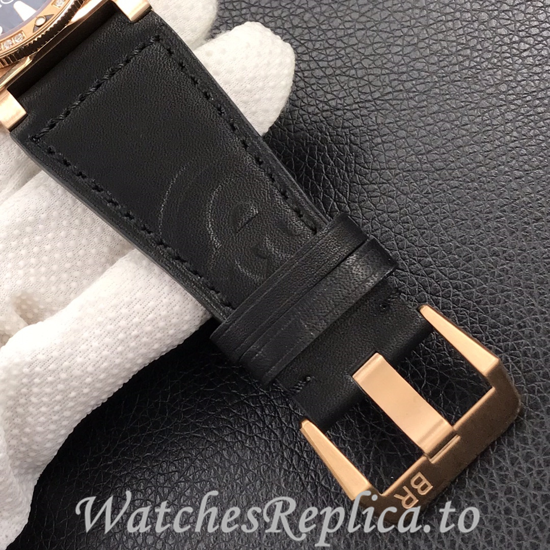 Bell Ross Replica BR 03 BR0392-D-G-BR/SCA Leather strap 42MM - WatchesReplica.is