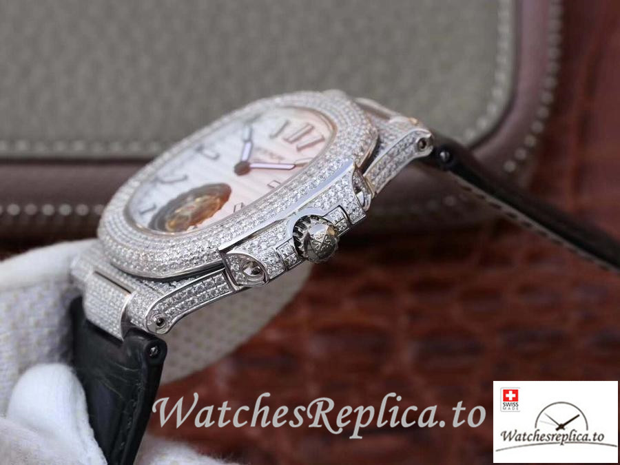 Swiss Patek Philippe Nautilus Jumbo Replica 5711 003 Black Strap 40MM - WatchesReplica.is