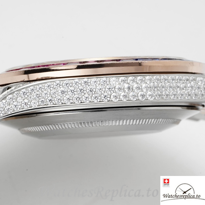 Swiss Rolex Datejust Replica 1263341 0018 Stainless steel strap 41MM Rose Gold - WatchesReplica.is