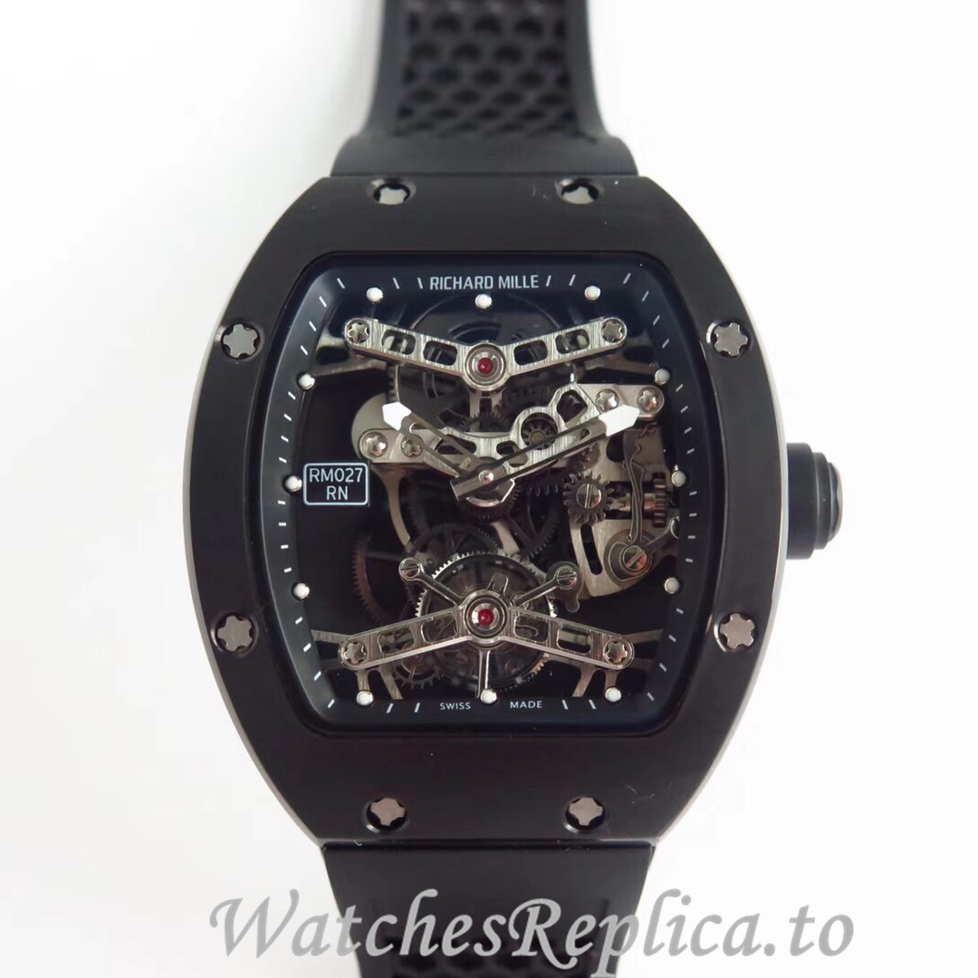 Richard Mille Replica RM027 Rubber strap 40MM - WatchesReplica.is