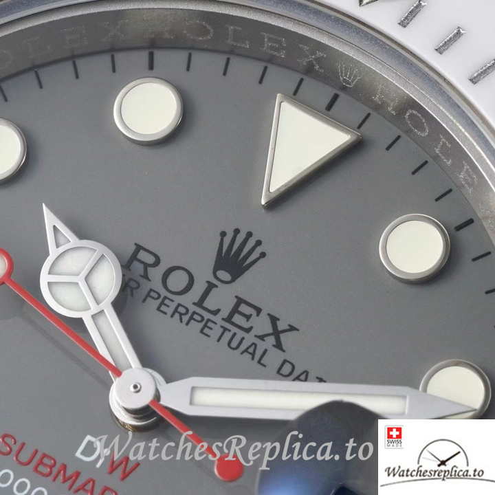 Swiss Rolex Submariner Replica Stainless steel strap 40MM Grey Dial - WatchesReplica.is