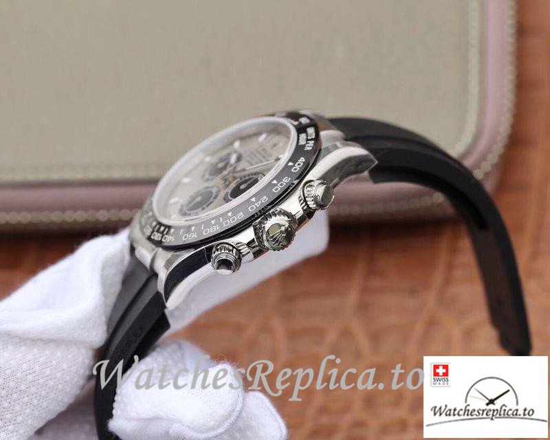 Swiss Rolex Daytona Cosmograph Replica 116519LN 001 Black Strap 40MM - WatchesReplica.is