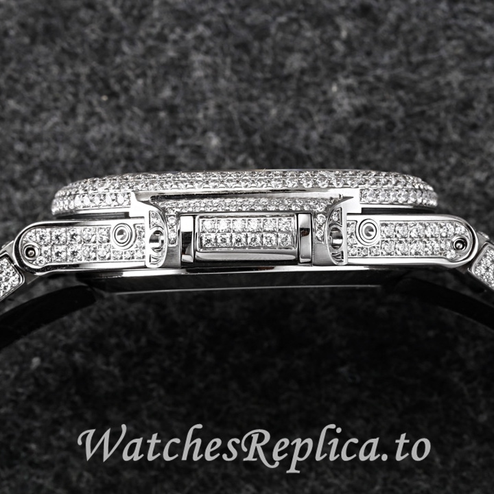 Patek Philippe Replica Nautilus 5726 Diamonds paved strap 40.5MM - WatchesReplica.is