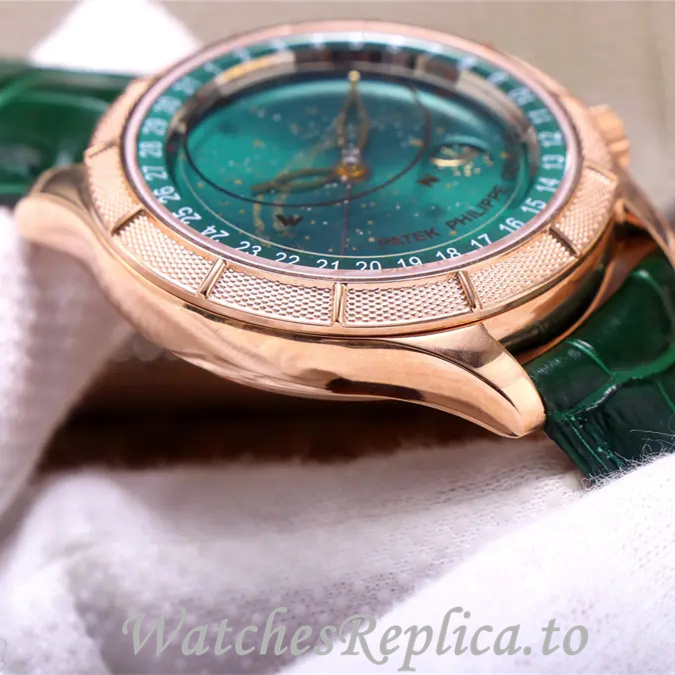 Patek Philippe Replica Complications Leather strap 42MM - WatchesReplica.is