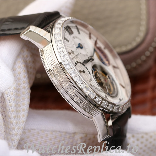 Patek Philippe Replica Complications Leather strap 42MM - WatchesReplica.is