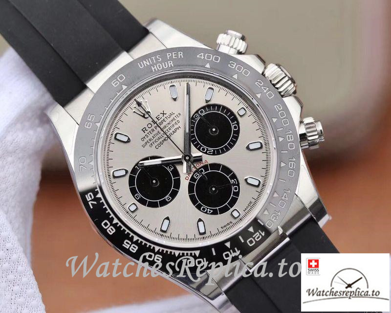 Swiss Rolex Daytona Cosmograph Replica 116519LN 001 Black Strap 40MM - WatchesReplica.is