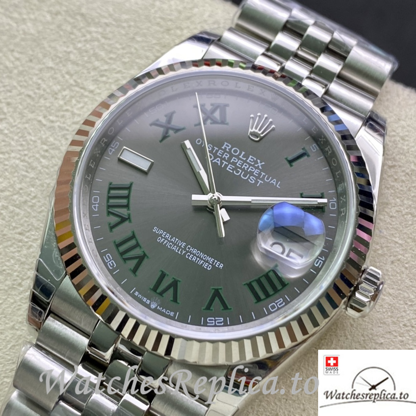 Swiss Rolex Datejust 126233 Replica Stainless steel strap 36MM - WatchesReplica.is