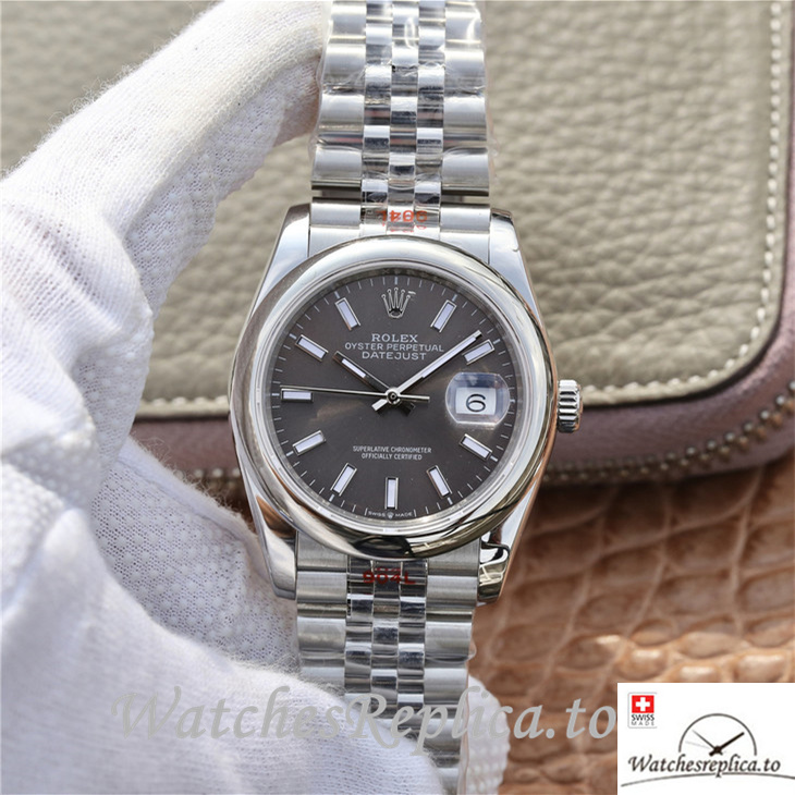 Swiss Rolex Datejust Replica 116200 Stainless steel strap 36MM - WatchesReplica.is