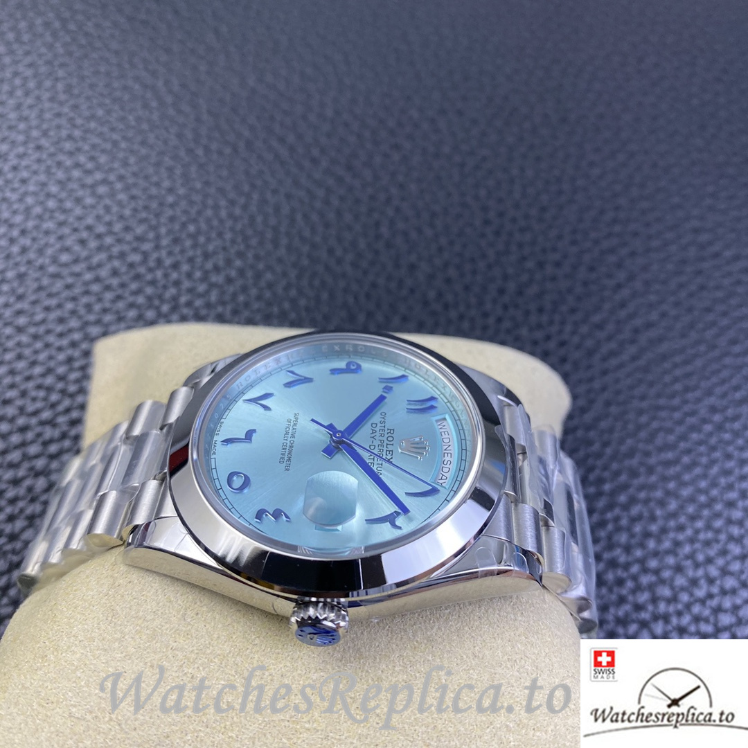 Swiss Rolex Day Date Replica 218399 Stainless steel strap 40MM - WatchesReplica.is