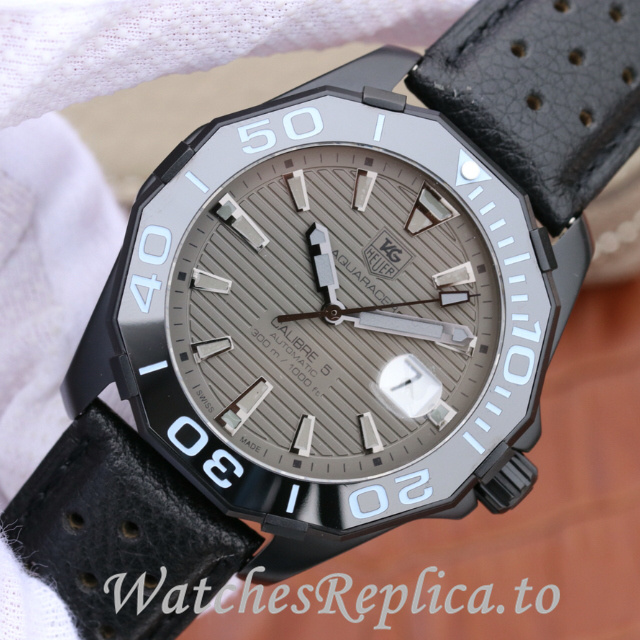 Tag Heuer Replica Aquaracer Leather strap 43MM - WatchesReplica.is