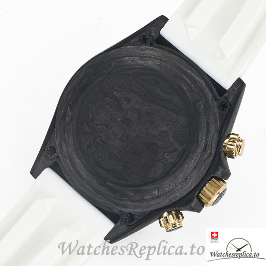 Swiss Rolex Daytona Replica White Rubber strap 40MM Pink Dial - WatchesReplica.is