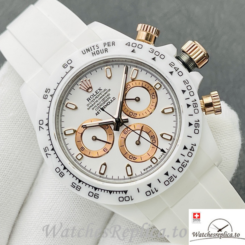 Swiss Rolex Daytona Replica Rubber strap 40MM - WatchesReplica.is