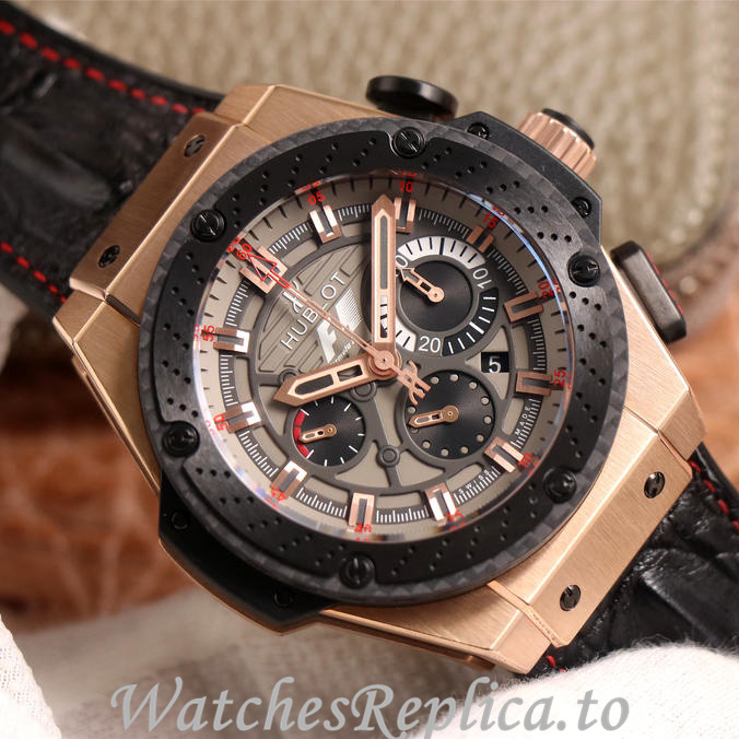 Hublot Replica King Power F1 Leather strap 48MM - WatchesReplica.is