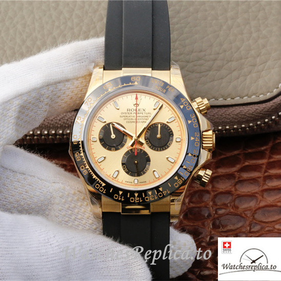 Swiss Rolex Daytona Replica 116518 Rubber strap 40MM - WatchesReplica.is