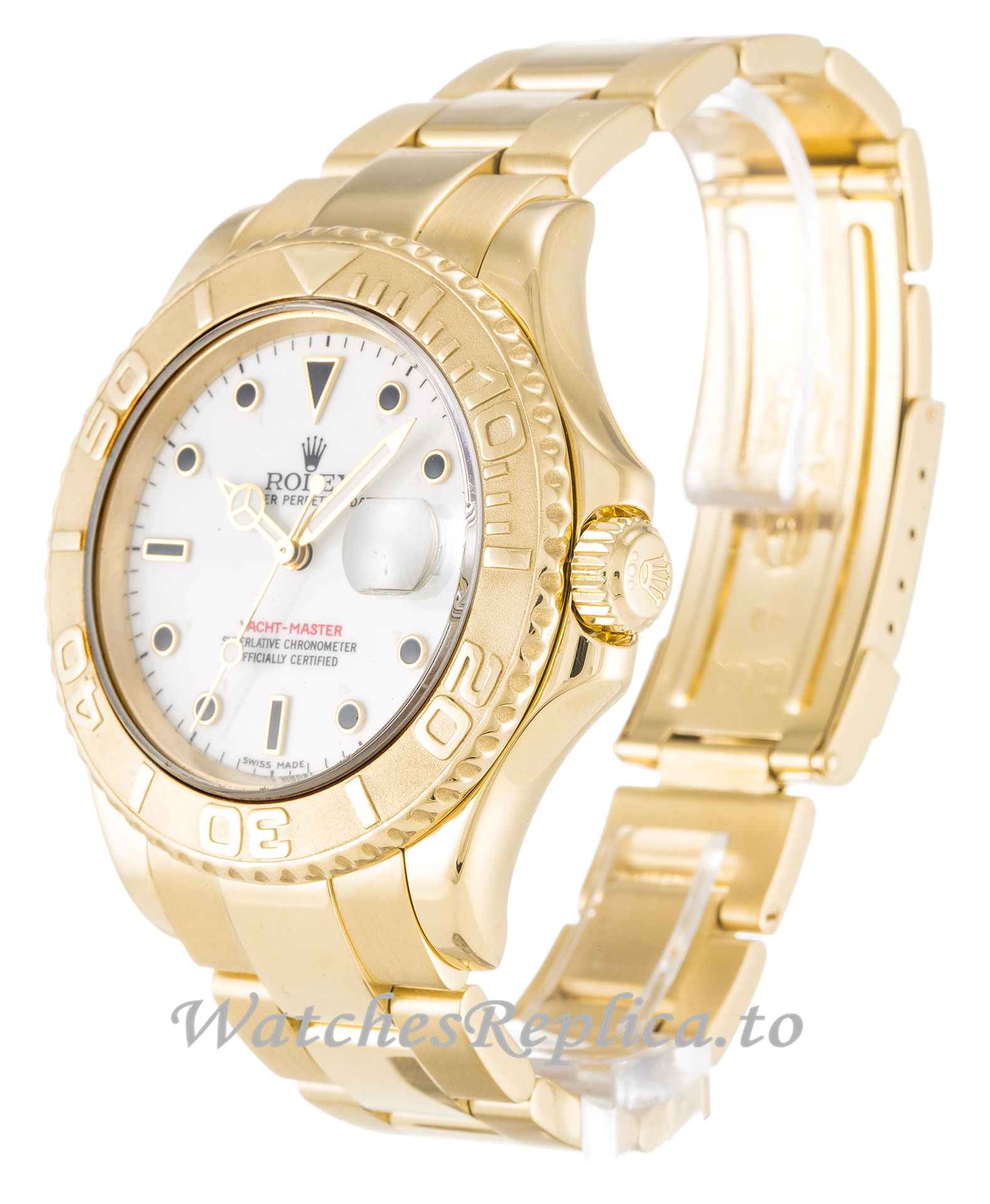 Rolex Yacht Master White Dial 16628 - WatchesReplica.is