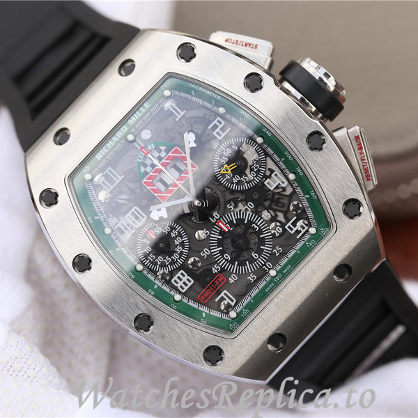 Richard Mille Replica RM011 Rubber strap 50MM - WatchesReplica.is