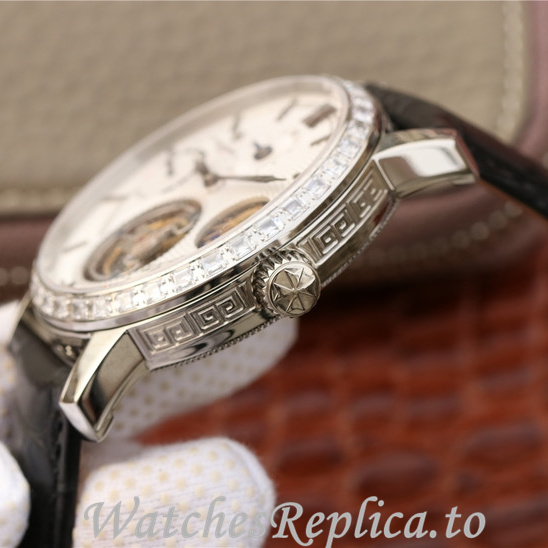Patek Philippe Replica Complications Leather strap 42MM - WatchesReplica.is