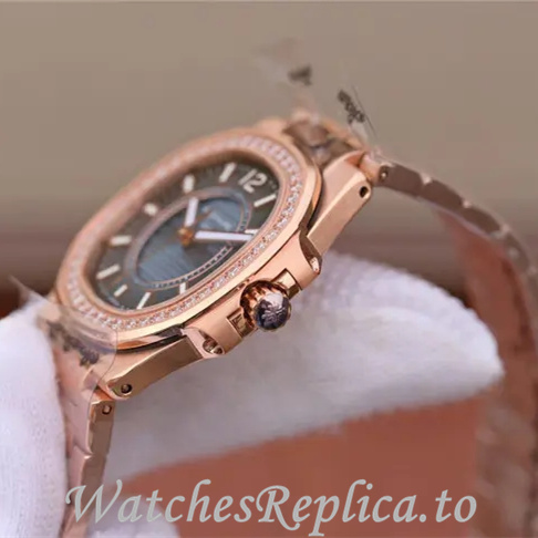 Patek Philippe Replica Nautilus 7011 Rose Gold strap 32MM - WatchesReplica.is