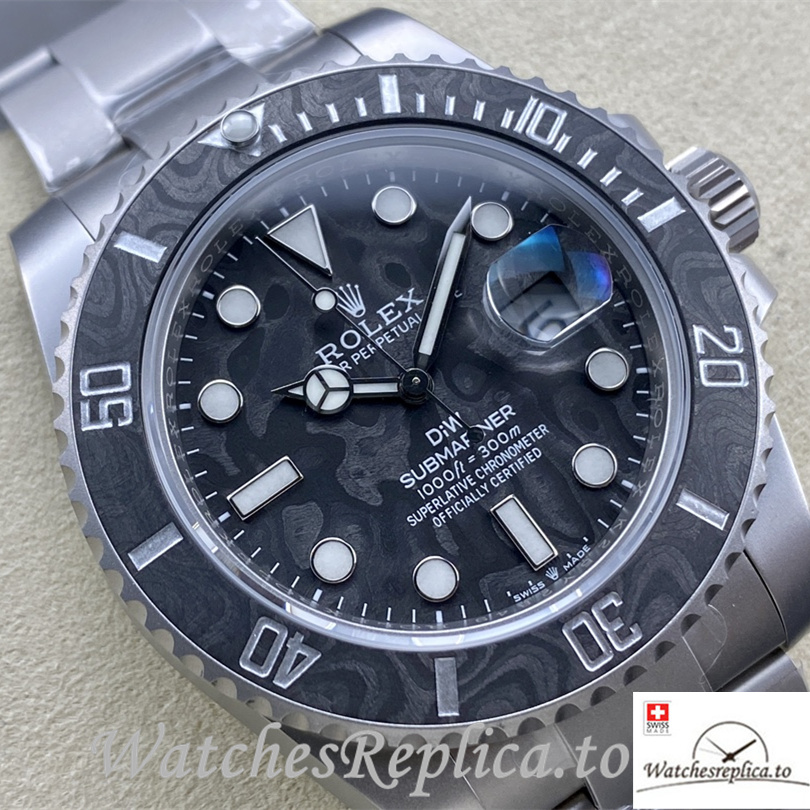 Swiss Rolex Submariner Replica Stainless steel strap 40MM Grey Dial - WatchesReplica.is