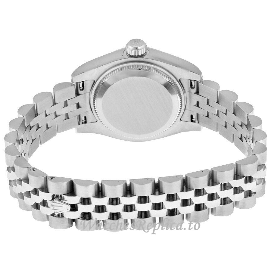 Replica Rolex Datejust 179160PRJ 28MM Stainless steel strap Ladies Watch - WatchesReplica.is