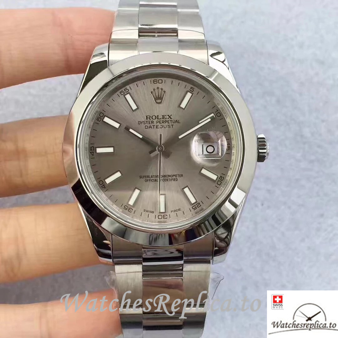 Swiss Rolex Datejust Replica 116300 Stainless steel strap 41MM - WatchesReplica.is