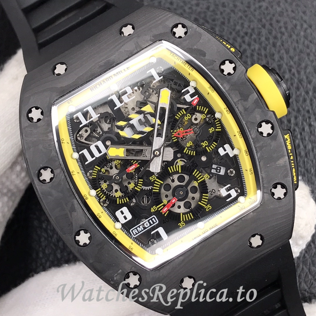 Richard Mille Replica RM-011 Rubber strap 50MM - WatchesReplica.is