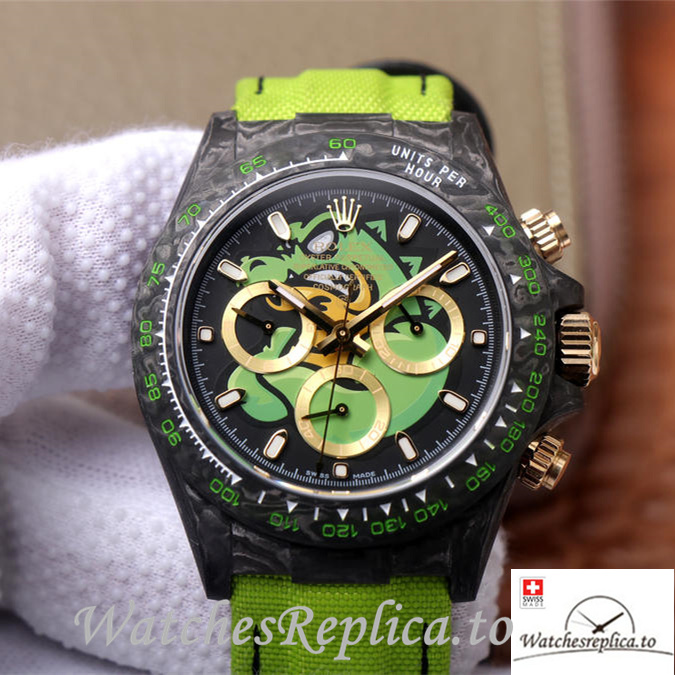 Swiss Rolex Daytona Replica Canvas strap 40MM - WatchesReplica.is