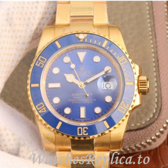 Swiss Rolex Submariner Replica 126618LN Yellow Gold strap 40MM - WatchesReplica.is