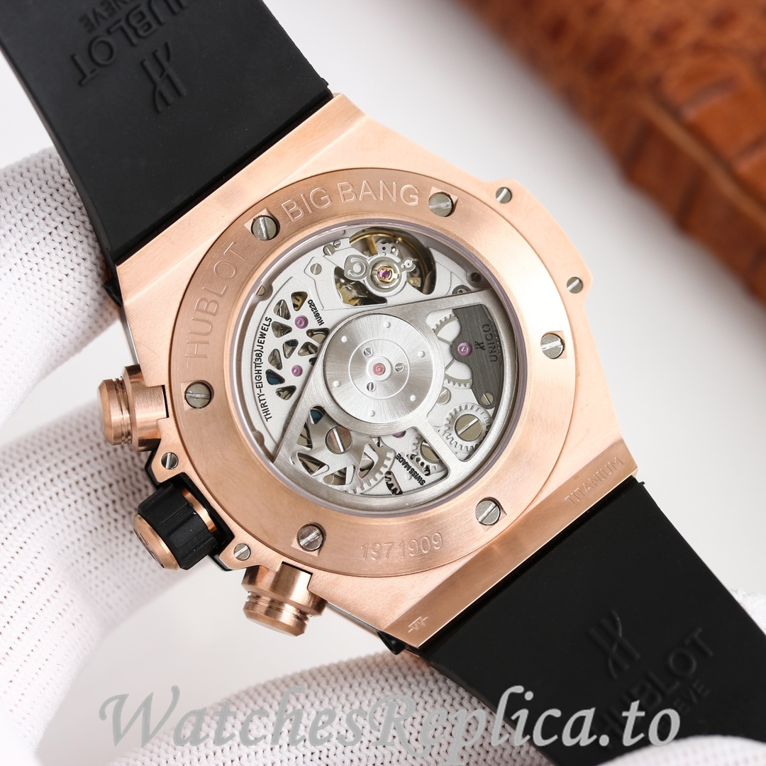 Hublot Replica Big Bang Elemental Material Chronograph v2 Rubber strap 45MM - WatchesReplica.is