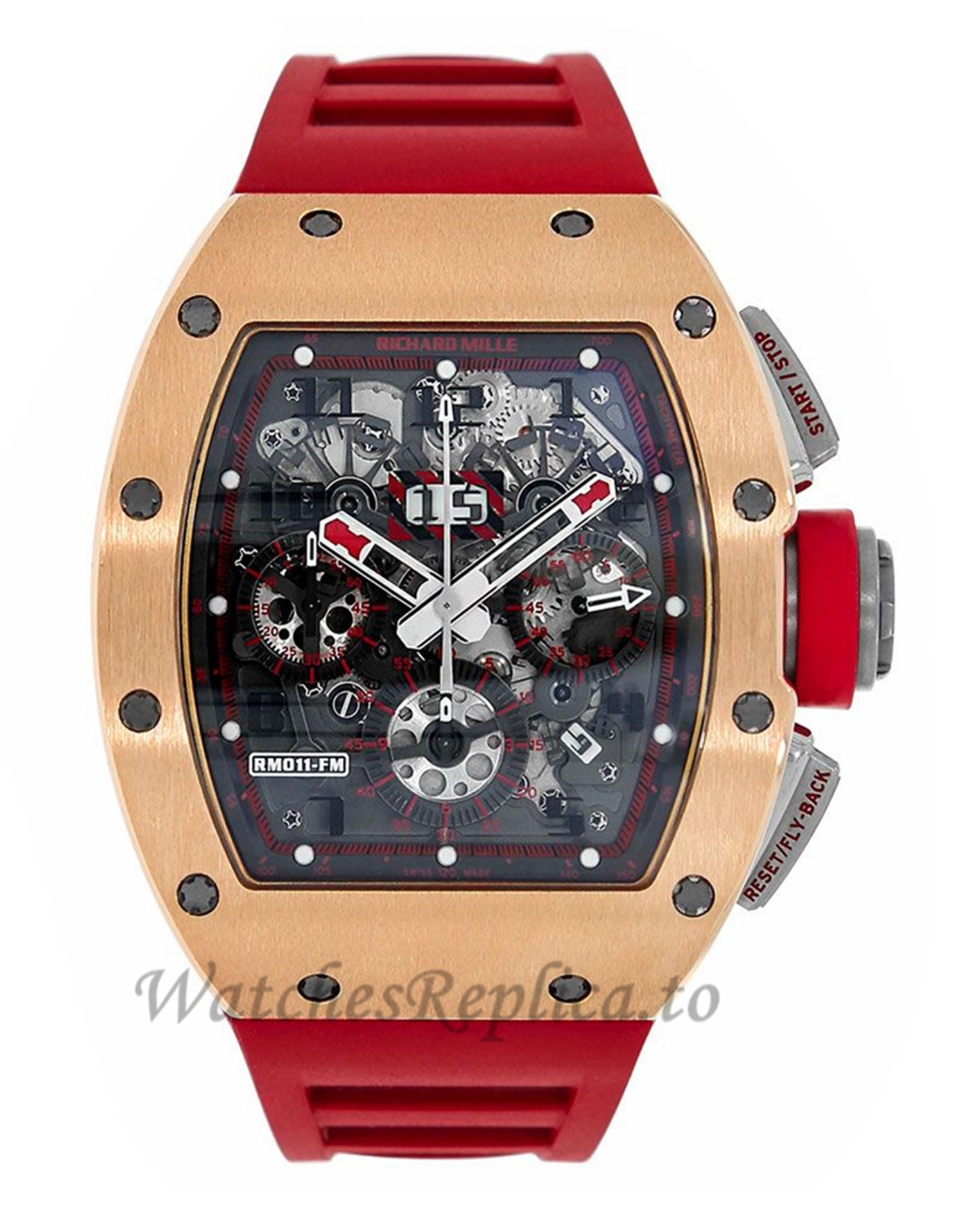 Richard Mille Replica Red Demon Titanium & 18K Rose Gold 50MM Watch M01107014 - WatchesReplica.is