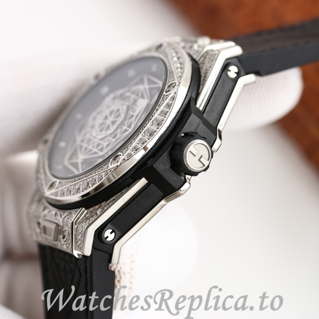 Hublot Replica Big Bang Elemental Material Chronograph v2 Rubber strap 45MM - WatchesReplica.is