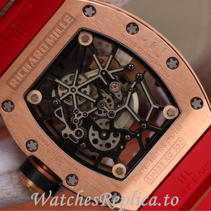 Richard Mille Replica RM035 Rubber strap 50MM - WatchesReplica.is