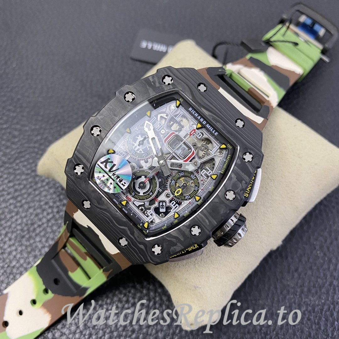 Richard Mille Replica RM-011 Rubber strap 50MM - WatchesReplica.is