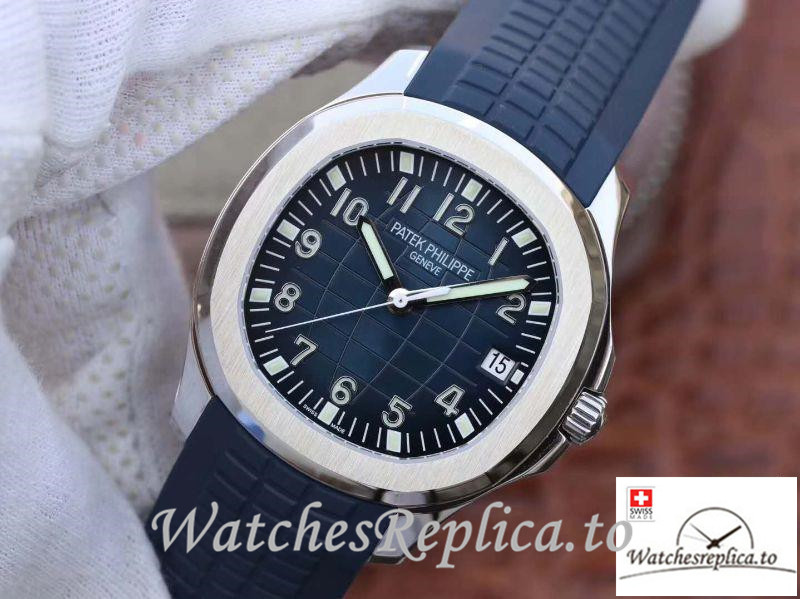 Swiss Patek Philippe Aquanaut Replica 5168G-001 Blue Strap 40MM - WatchesReplica.is