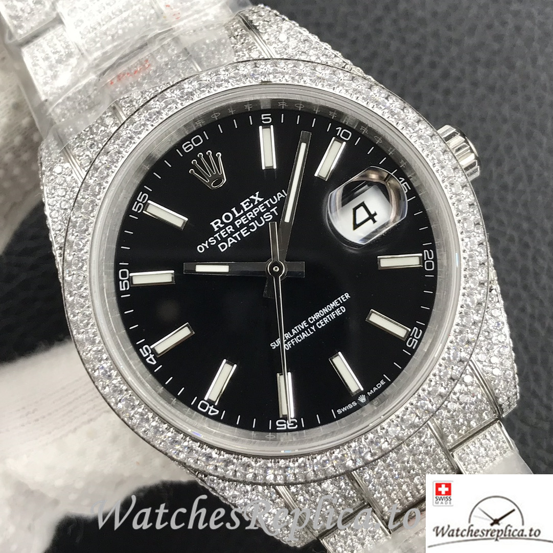 Swiss Rolex Datejust Replica Stainless steel strap 41MM - WatchesReplica.is
