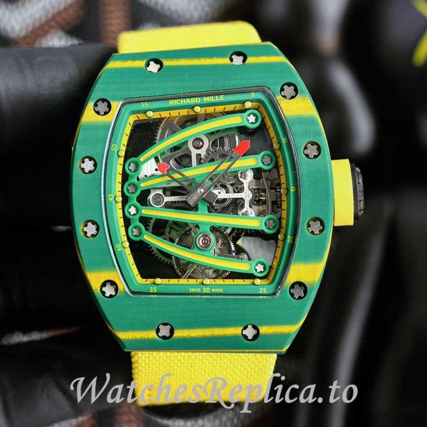 Richard Mille Replica RM59-01 Canvas strap 50MM - WatchesReplica.is