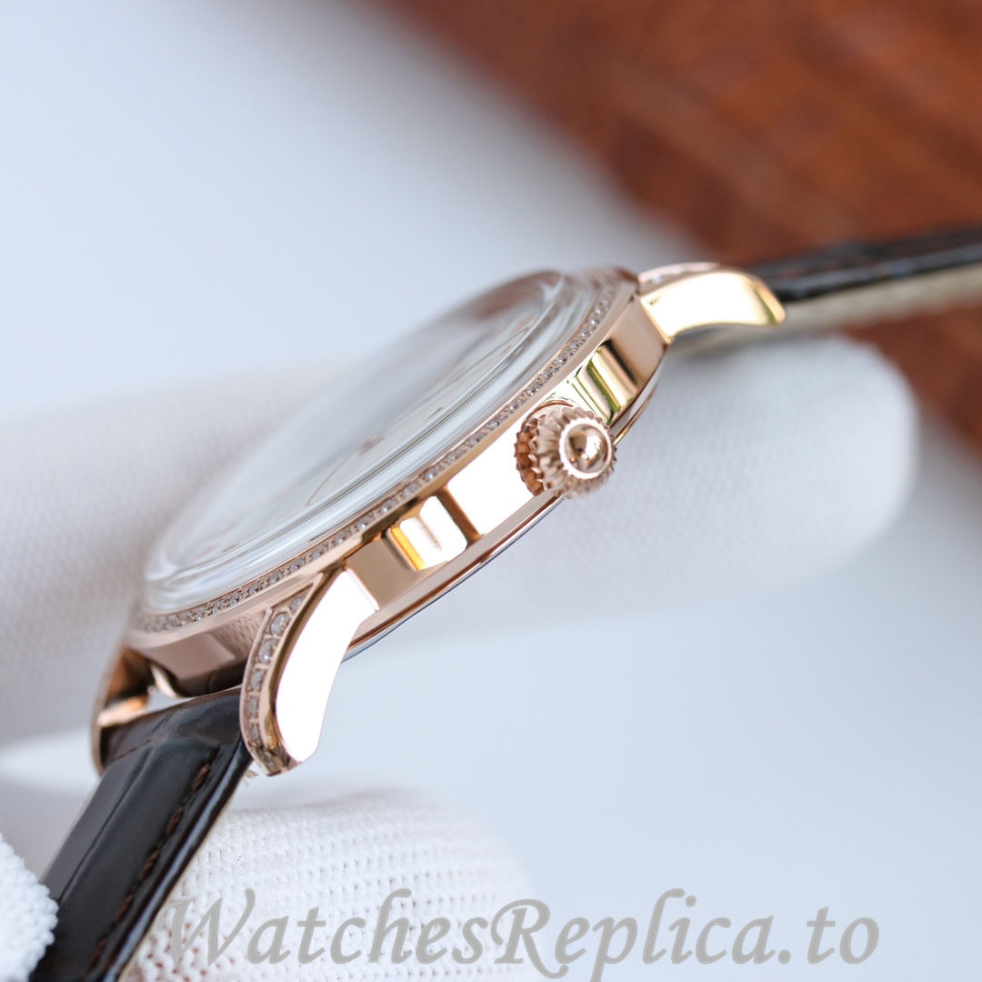 Patek Philippe Replica Complications Leather strap 40MM - WatchesReplica.is