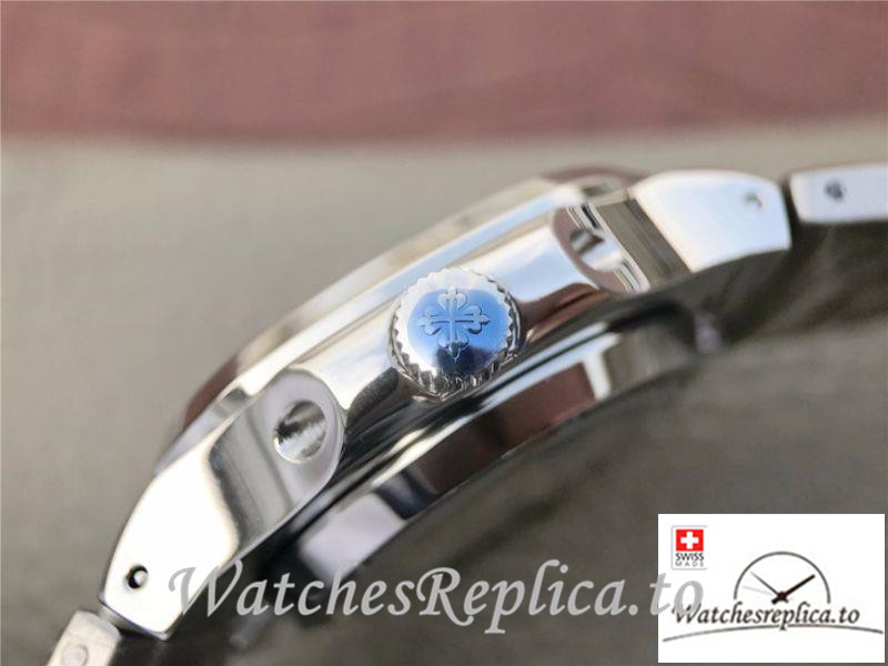 Swiss Patek Philippe Nautilus Moonphas Replica 5712/1A-001 Stainless Steel Bezel 40MM - WatchesReplica.is