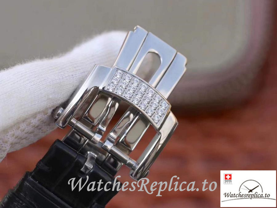 Swiss Patek Philippe Nautilus Jumbo Replica 5711 003 Black Strap 40MM - WatchesReplica.is