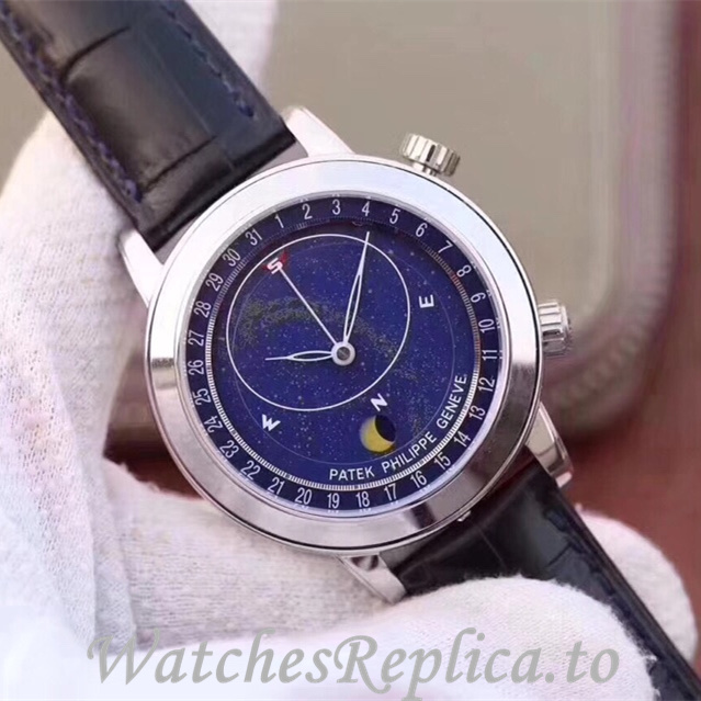 Patek Philippe Replica Complications 6102 Leather strap 44MM - WatchesReplica.is