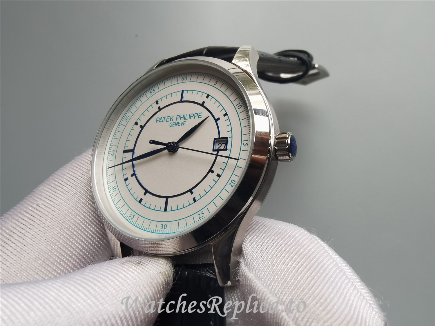 Patek Philippe Calatrava Silver Dial 5296G 38 MM - WatchesReplica.is